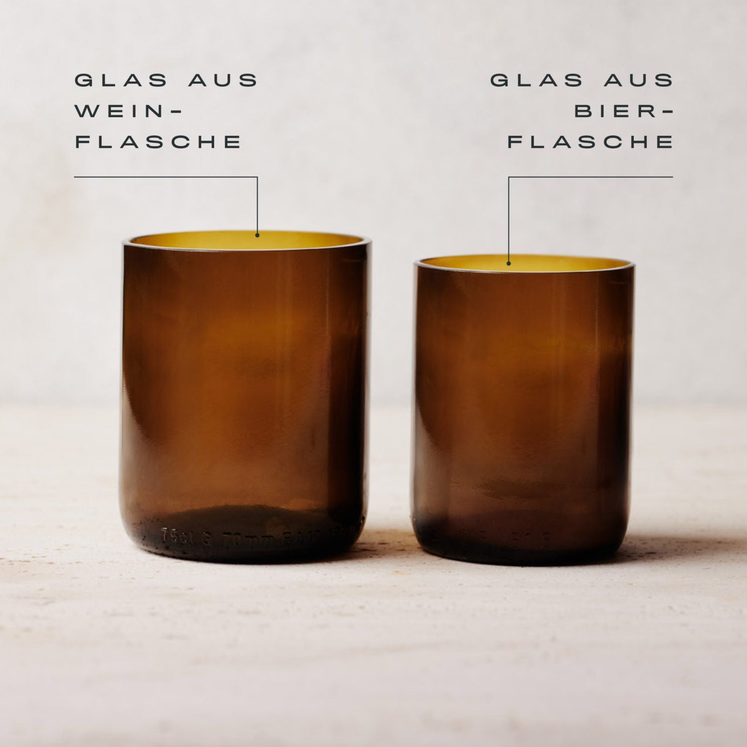 set of 2 candles glass